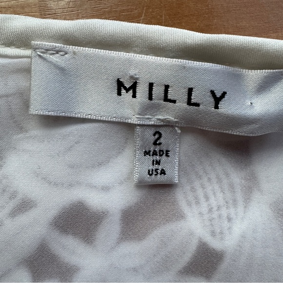 Milly 3D Floral Embroidered Camila crop top in white size 2 - Picture 11 of 13